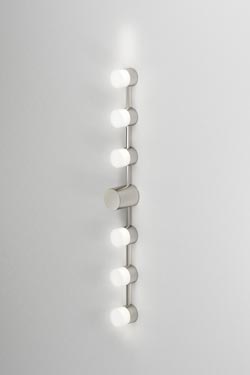 Backstage 6-light bathroom wall lamp in polished nickel. CVL Luminaires. 