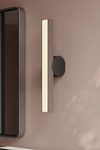 Callée V2 satin nickel and graphite bathroom wall lamp. CVL Luminaires. 