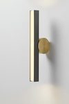 Callée V2 bathroom wall lamp in satin brass and graphite. CVL Luminaires. 