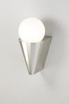 Contemporary bathroom wall light in satin nickel. CVL Luminaires. 