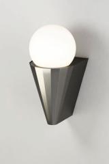 Cornet bathroom black graphite wall light  in cone shape. CVL Luminaires. 