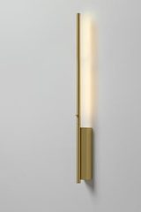 IP Link bathroom wall light in satin brass 58cm. CVL Luminaires. 