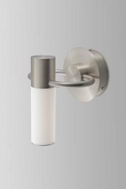 IP Storm bathroom wall lamp in satin nickel. CVL Luminaires. 