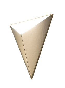 Tetra wall lamp in satined brass and LED lighting. CVL Luminaires. 