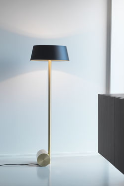 Floor lamp Calée XS, satin brass. CVL Luminaires. 