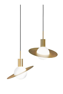 Petite suspension design très originale, Saturne. CVL Luminaires. 