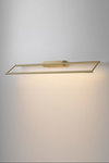 Applique LINK 725 rectangulaire en laiton satiné, éclairage LED . CVL Luminaires. 