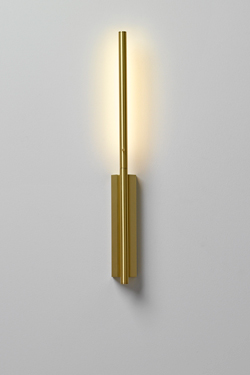 Ultra-design reading-wall lamp, in satin brass LINK 41cm. CVL Luminaires. 