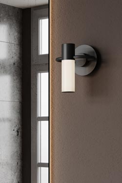 IP Storm bathroom wall light in satin brass. CVL Luminaires. 