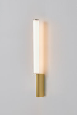 Signal 445 retro neon wall light in satin brass. CVL Luminaires. 