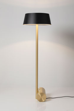 Floor lamp Calée XS, satin brass. CVL Luminaires. 