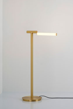 Signal gold floor reading swivel lamp. CVL Luminaires. 