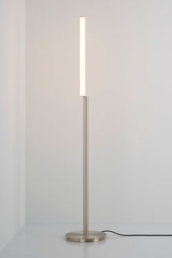 Signal solo 176 floor lamp in satin nickel. CVL Luminaires. 