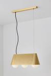 Cornet retro golden pendant lamp 3 lights . CVL Luminaires. 