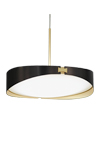 RING pendant in  brass satin and graphite  finish and white diffuser. CVL Luminaires. 