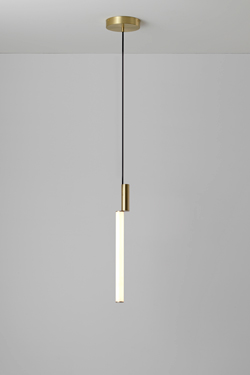 Signal pendant in satin brass 44cm. CVL Luminaires. 