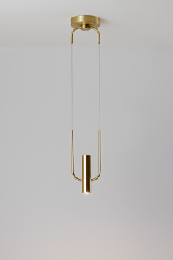 Storm pendant in satin brass. CVL Luminaires. 