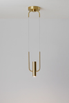 Storm pendant in satin brass. CVL Luminaires. 