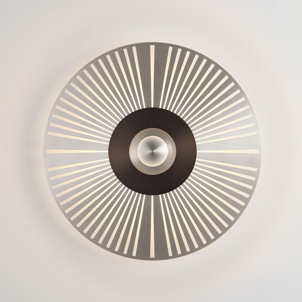Atmos Éclat silver Art Deco sconce. CVL Luminaires. 