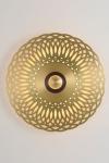 Atmos Lace large gold mandala wall lamp. CVL Luminaires. 