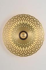 Atmos Lace large gold mandala wall lamp. CVL Luminaires. 
