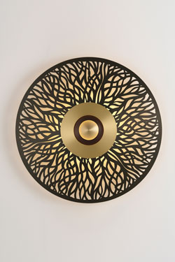 Atmos Racine large contemporary black graphite wall light. CVL Luminaires. 