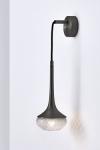 Flea wall lamp trumpet black graphite. CVL Luminaires. 