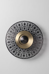 Wall lamp EARTH-TURTLE small model in satin brass and graphite. CVL Luminaires. 