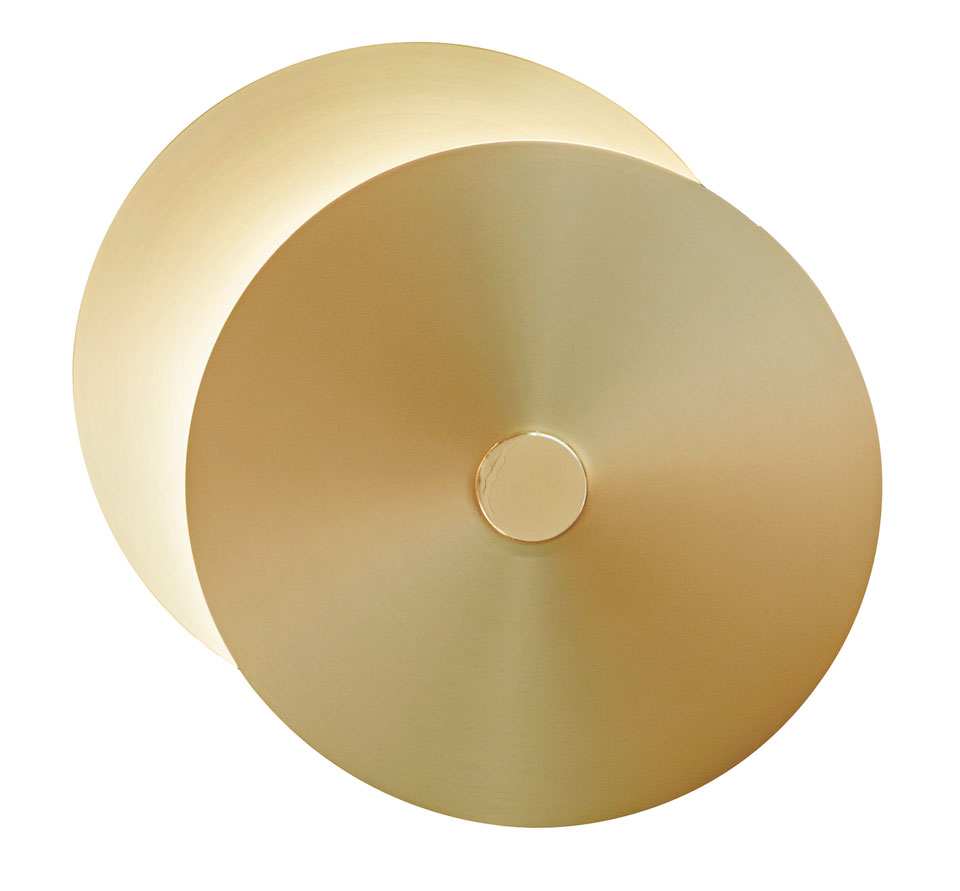Round wall lamp 2 discs small model Eclipse. CVL Luminaires. 