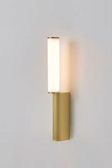 Signal 345 neon light fitting in tube and satin brass. CVL Luminaires. 