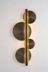 Strate Moon large contemporary wall light in black brass. CVL Luminaires. 