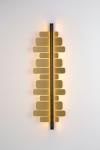 Strate Score large vertical gold sconce. CVL Luminaires. 