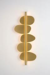 Strate Stone contemporary wall light in brass. CVL Luminaires. 