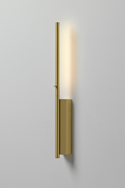 Ultra-design reading-wall lamp, in satin brass LINK 41cm. CVL Luminaires. 