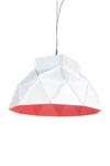 Apollo grande suspension blanche intérieur rouge. Dark. 