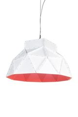Apollo grande suspension blanche intérieur rouge. Dark. Apollo grande suspension blanche intérieur rouge. Dark.