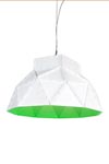 Apollo grande suspension blanche intérieur vert. Dark. 