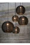 White rattan ball suspension 40cm. Dark. 
