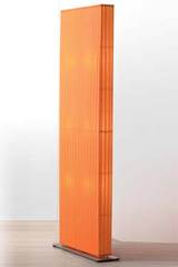 Orange illumintaed screen in pleated fabric 60cm. Dix Heures Dix. Orange illumintaed screen in pleated fabric 60cm. Dix Heures Dix.