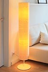 Funk floor lamp large maple wood shade. Dreizehngrad 13°. 