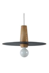 Grande suspension bois et métal gris Disco. Dreizehngrad 13°. Grande suspension bois et métal gris Disco. Dreizehngrad 13°.