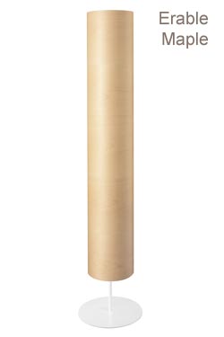 Funk floor lamp large maple wood shade. Dreizehngrad 13°. 