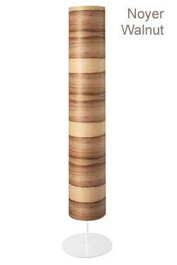 Funk floor lamp large maple wood shade. Dreizehngrad 13°. 