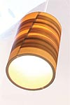 Funk long pendant lamp in walnut wood. Dreizehngrad 13°. 
