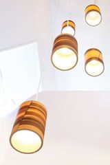Funk long pendant lamp in walnut wood. Dreizehngrad 13°. Funk long pendant lamp in walnut wood. Dreizehngrad 13°.