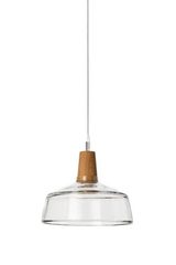 Industrial conical pendant lamp in transparent glass. Dreizehngrad 13°. Industrial conical pendant lamp in transparent glass. Dreizehngrad 13°.