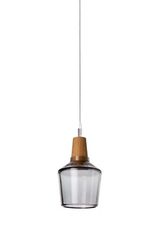 Industrial long pendant lamp in anthracite glass. Dreizehngrad 13°. 