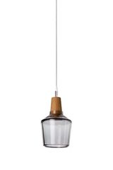 Industrial long pendant lamp in anthracite glass. Dreizehngrad 13°. Industrial long pendant lamp in anthracite glass. Dreizehngrad 13°.