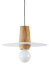 Medium white pendant lamp Disco. Dreizehngrad 13°. 