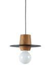 Small minimalist grey Disco pendant light. Dreizehngrad 13°. 